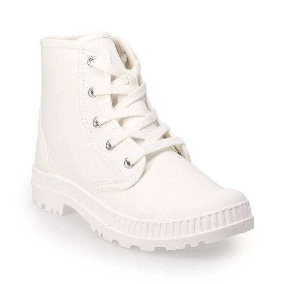 SO Dragonfruit Lace up Ankle Boots in White - Picture 1 of 12